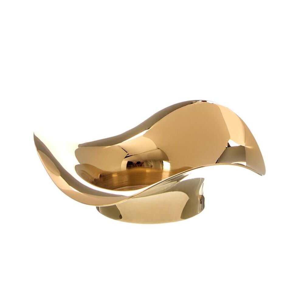 Georg Jensen Hand Polished Cobra Pillare Candleholder, Gold